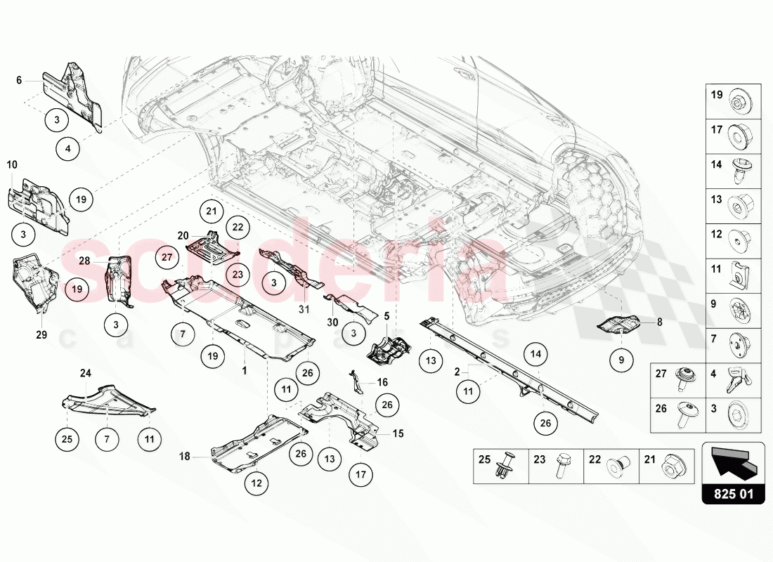 UNDERBODY TRIM of Lamborghini Lamborghini Urus (2018-2019)