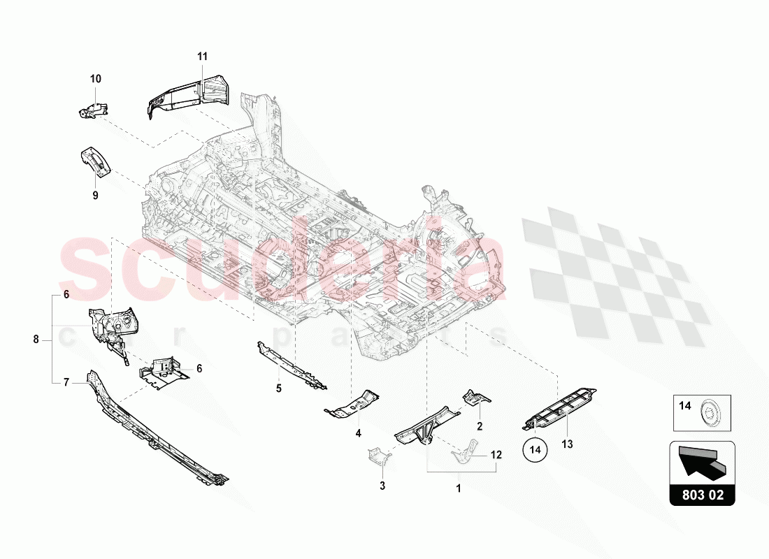 UNDERBODY of Lamborghini Lamborghini Urus (2018-2019)