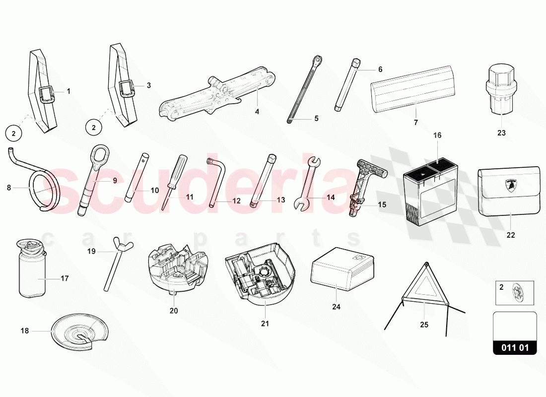 VEHICLE TOOLS of Lamborghini Lamborghini Urus (2018-2019)
