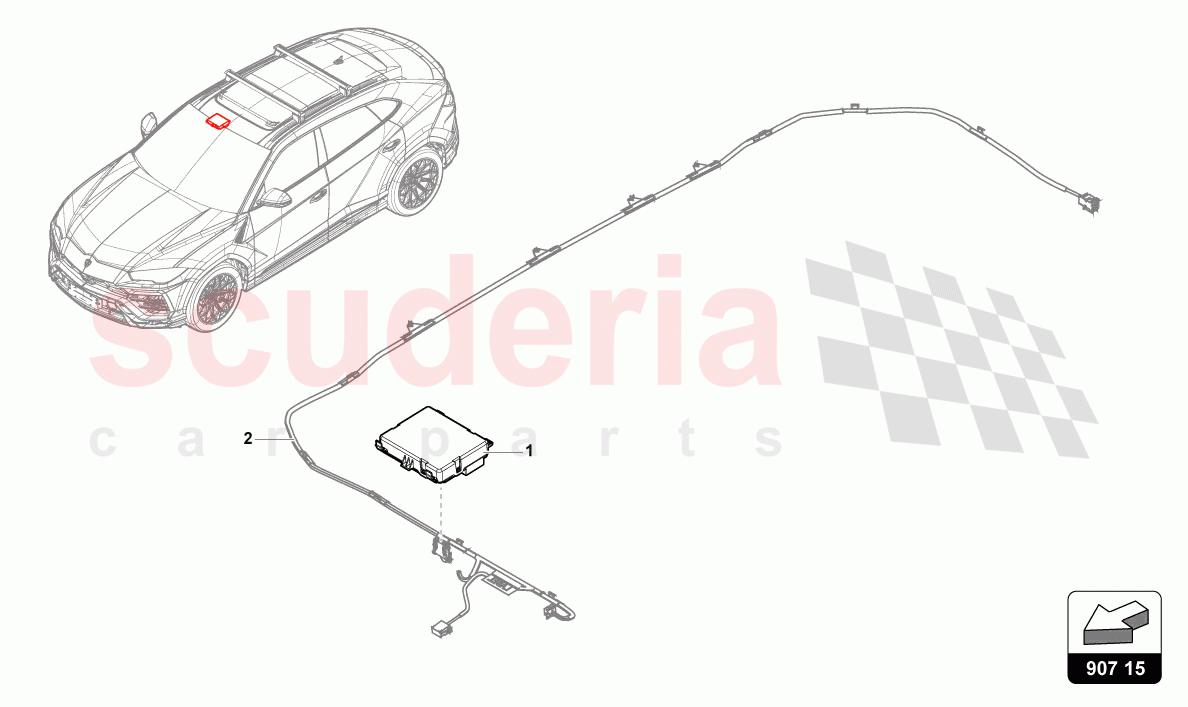 CONTROL UNIT FOR ELECTRIC SLIDING SUNROOF CONTROLS of Lamborghini Lamborghini Urus (2019-2022)