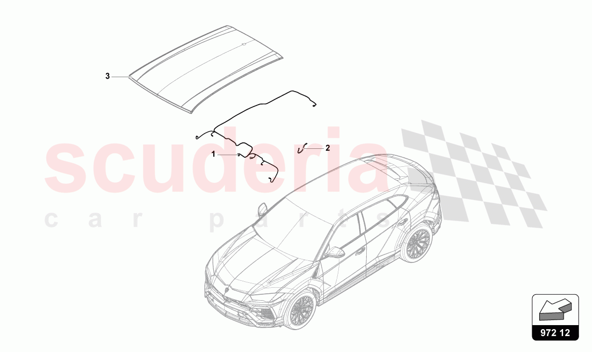 ROOF WIRING HARNESS of Lamborghini Lamborghini Urus (2019-2022)