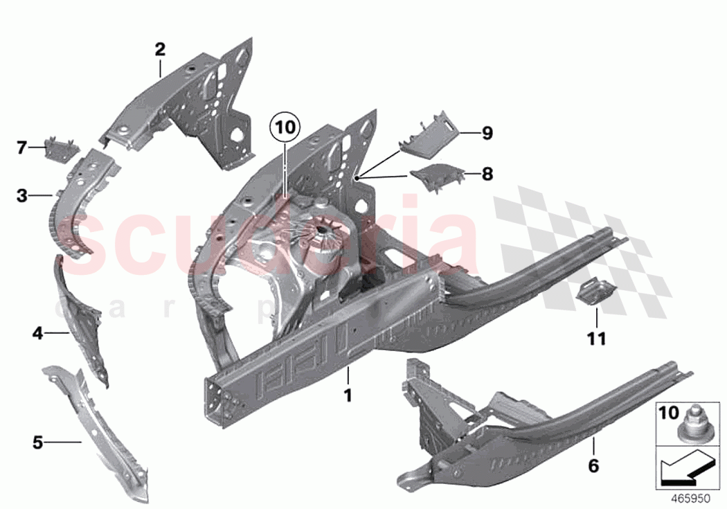 Wheelhouse engine support of Rolls Royce Rolls Royce Dawn RR6(2017-2023)