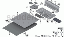 Trim panel, trunk floor