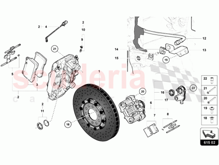 Photo of RH REAR BRAKE DISK CARBOCERAMIC BRAKE…