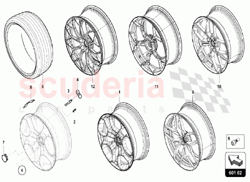 Part Diagram for Lamborghini 7PP907275F