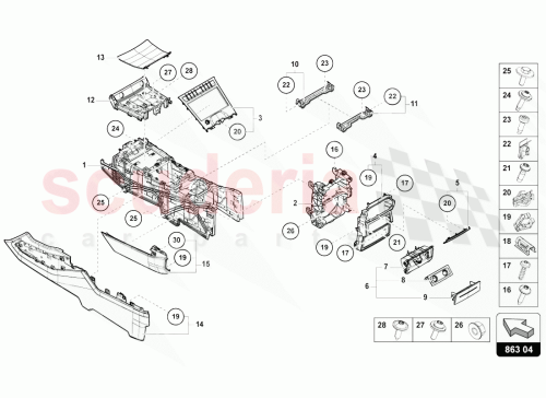 Part Diagram for Lamborghini 4ML863303FQG8