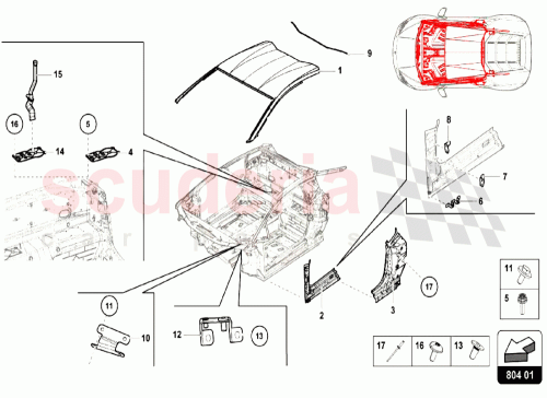Part Diagram for Lamborghini 4T8810246F