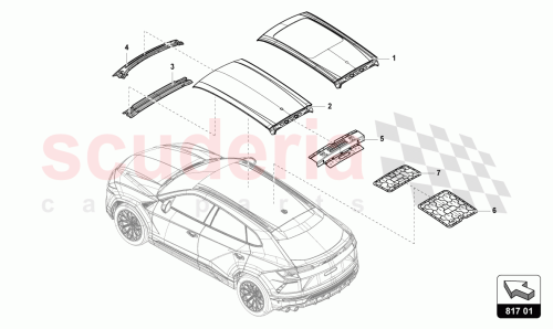 Part Diagram for Lamborghini 4ML817025A